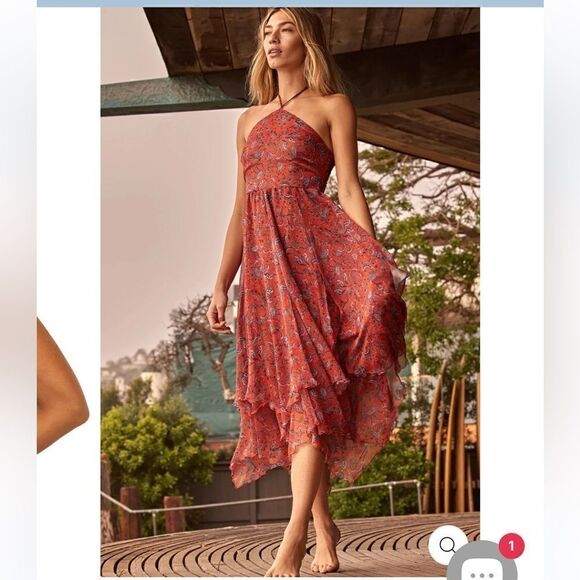 MISA Adele Dress in Aranciatta Paisley FLAWED SMALL - Picture 1 of 15